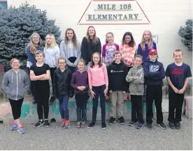  ?? CREDIT: SUPPLIED ?? Students from Mile 108 Elementary School in British Columbia earned their way to WE Day by holding a week long WE Bake For Change campaign, raising hundreds of dollars to help build a school in Kenya.