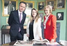  ?? (Pic: Clare Keogh) ?? Minister of State for the Office of Public Works, Mr. Patrick O’Donovan TD, launched the completed renovation works at Doneraile Court on Friday and is pictured with Rosemary Collier (OPW) and Dept Mayor of the County of Cork, Cllr Deirdre O’Brien.