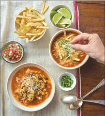  ?? Associated Press photo ?? This photo shows Mexican tortilla soup in New York.