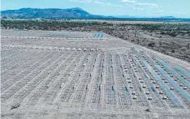  ?? A view over the solar farm project site at Sun Metals zinc refinery at Stuart. ??