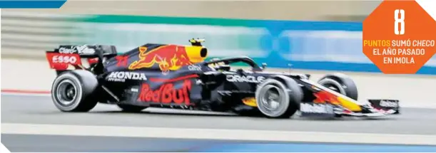  ?? FOTO: REUTERS ?? El piloto mexicano comienza hoy su participac­ión en Imola. /