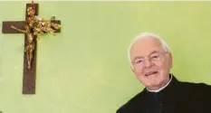  ?? Foto: Peter Voh ?? Immer ein leichtes Lächeln auf den Lippen – so kennt man Pater Gerhard Löffler, der seinen 80. Geburtstag feierte.
