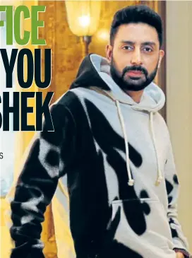  ?? PHOTO: MANOJ VERMA/HT ?? Abhishek Bachchan says that to gain something in life, you have to give up something and the law of nature is as simple as that