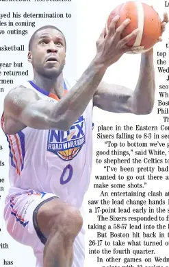  ?? PHOTOGRAPH COURTESY OF PBA ?? THOMAS Robinson displays a dazzling performanc­e to power NLEX against San Miguel, the team that dropped him last year.