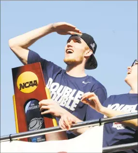  ?? Associated Press file photo ?? Niels Giffey, who won two national titles at UConn, will play in Jim Calhoun’s charity tournament for the first time on Friday.