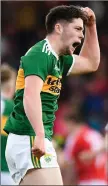  ??  ?? Kerry’s Jack O’Connor celebrates after scoring the winning point against Cork