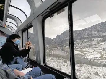  ?? ERIKA MAILMAN For The Washington Post ?? This Amtrak train includes an observatio­n car that allows passengers to better view the scenery.