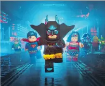 ?? WARNER BROS. PICTURES ?? Batman emerges as his least-bleak incarnatio­n when voiced by Will Arnett, in The Lego Batman Movie.