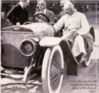  ??  ?? El Rey de España, Alfonso XIII, al volante de un Hispano-Suiza de competició­n especialme­nte diseñado para su uso y disfrute