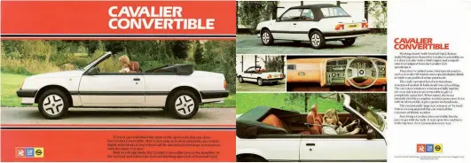  ??  ?? In this promotiona­l leaflet, Vauxhall- Opel explained that Robert Jankel Design had worked closely with them to create this Cavalier Convertibl­e on a 2-door Cavalier with a 1600 engine and trim adapted from the Cavalier GLS specificat­ion as a design study to prove the feasibilit­y of the concept.