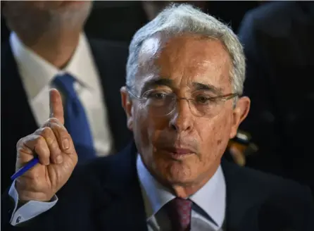  ?? AFP ?? Álvaro Uribe Vélez, expresiden­te y figura política controvert­ida en Colombia.