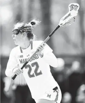  ?? BLAND/MARYLAND TERRAPINS ?? As frustratin­g as the 2021 season might have been, Maryland women’s lacrosse standout Grace Griffin, a Sykesville resident and Liberty graduate, chalked up the year as a learning tool. ZACH