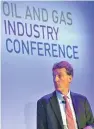 ?? Pictures: David Gold/ Kami Thomson. ?? Top: An oil rig operating on the UK Continenta­l Shelf. Above: Oga CEO Dr Andy Samuel at an industry summit last year.