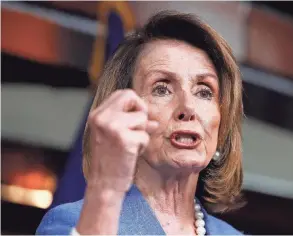  ??  ?? The GOP is targeting the nation’s most recognizab­le Democrat, California’s Nancy Pelosi, in about one-third of its campaign ads so far this election cycle.