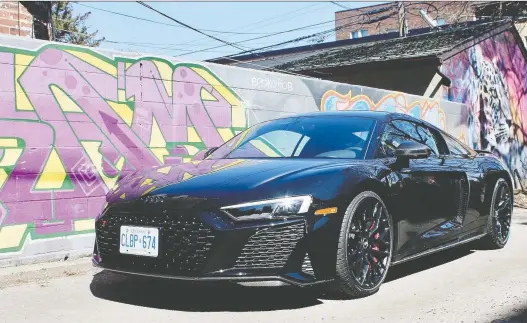  ?? PHOTOS: PETER BLEAKNEY ?? The 2020 Audi R8 as tested by Peter Bleakney will set a purchaser back $238, 285.