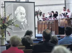  ?? PHOTO: PETER MCINTOSH ?? In memory . . . People fill the pews at a memorial service for the Ven Timothy Raphael at St Paul’s Cathedral in Dunedin yesterday.