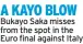  ?? ?? A KAYO BLOW Bukayo Saka misses from the spot in the Euro final against Italy