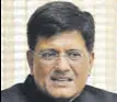  ?? HT PHOTO/FILE ?? Finance minister Piyush Goyal