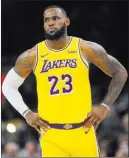  ?? John Bazemore The Associated Press ?? Lebron James’ personal playoff streak is in jeopardy as his Lakers chase the Clippers for the final playoff spot in the Western Conference.