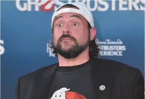  ?? AP FILE PHOTO ?? Kevin Smith arrives at the Los Angeles premiere of Ghostbuste­rs at the TCL Chinese Theatre on July 9, 2016. The actor-director says he had a massive heart attack after performing at a Los Angeles comedy show on Saturday.