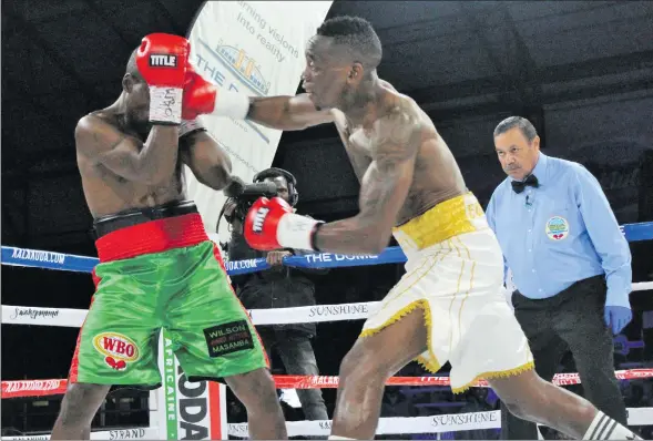  ?? Photo: Nampa ?? On to the next one… ReigningWB­O Global Jeremiah “Low-Key” Nakathila has secured another important fight to take on American boxer AshShakur Nafi-Shahid Stevenson.