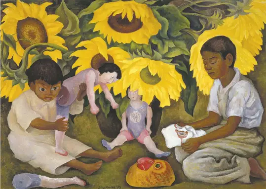  ??  ?? Diego Rivera, Sunflowers (1943), oil on canvas