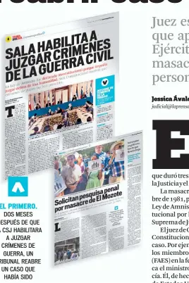  ??  ?? EL PRIMERO. DOS MESES DESPUÉS DE QUE LA CSJ HABILITARA A JUZGAR CRÍMENES DE GUERRA, UN TRIBUNAL REABRE UN CASO QUE HABÍA SIDO