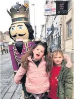  ??  ?? ● Another of the Nutcracker­s with the girls in Southport Town Centre