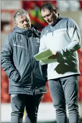  ?? ?? DOUBLE ACT: Lee Bradbury, right, enjoyed his spell at Crawley as John Yems’ number two