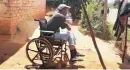  ??  ?? Mojalefa Moatse is disabled and needs a new wheelchair because this one is broken. | SIMPHIWE MBOKAZI African News Agency(ana)