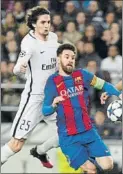  ?? FOTO: PEP MORATA ?? Rabiot, frente a Messi