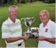  ??  ?? Tramore’s John Mitchell and Birr’s Bill Donlon (Birr) at Luttrellst­own Golf Club Picture: Pat Cashman