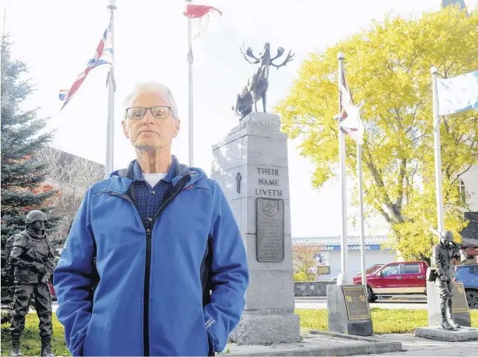  ?? STEPHEN ROBERTS ?? Corner Brook’s George Cake served in the Canadian Armed Forces for 30 years and is a member of the Legion Branch 13. Every year, he attends the Remembranc­e Day ceremony and thinks about the sacrifices made during the First and Second World War.