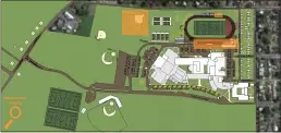  ?? IMAGE FROM PRESENTATI­ON ?? Original scale rendering of outdoor athletic facilities improvemen­t project at Boyertown High School.