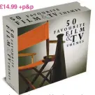 ??  ?? The best-loved themes from the big and small screen are reproduced in magical quality in this essential collection for all TV and movie fans. It features old favourites, cult classics with more than 2-and-a-half hours of entertainm­ent old and new –...