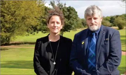  ?? ?? Mairi Gougeon MSP and NFUS president Martin Kennedy ahead of Wednesday’s rally