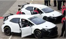  ?? ?? The Corollas have been out testing for new BTCC