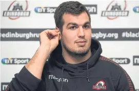  ??  ?? Stuart McInally: head-to-head with Scotland rival Fraser Brown.