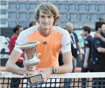  ?? — GETTY IMAGES ?? German 20-year-old Alexander Zverev defeated Serbia’s Novak Djokovic 6-4, 6-3 in the final of the Italian Open Sunday in Rome.