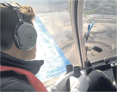  ??  ?? Above: A pilot from the UK Civil Air Patrol Scotland scours the Angus coast. Below: Ralph Smith.