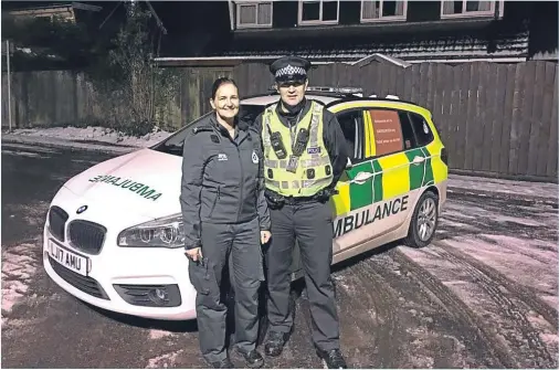  ??  ?? SAFETY: In a new initiative, a police officer and paramedic will work together in the same car in Inverness over Xmas to deal with emergencie­s