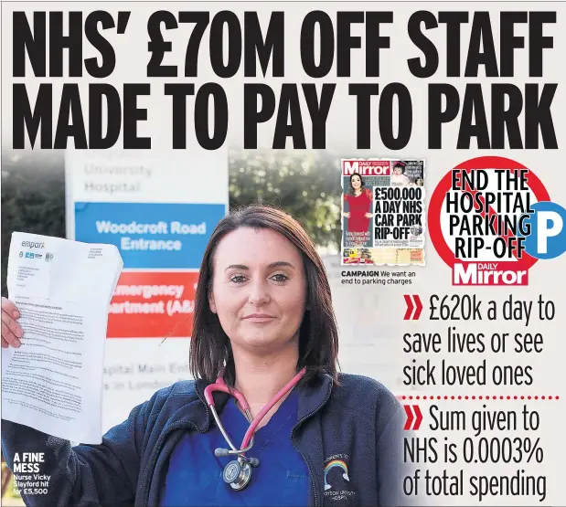  ??  ?? A FINE MESS Nurse Vicky Slayford hit for £5,500 CAMPAIGN