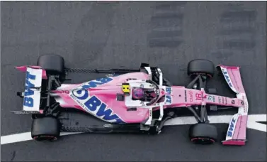  ??  ?? Lance Stroll, con el Racing Point, durante la clasificac­ión del GP del 70º Aniversari­o celebrada ayer.