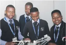  ?? ?? Learners from Tlotlanang Combined School’s in Thabanchu came to the party to showcase their technologi­cal capabiliti­es as future technology leaders.