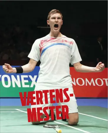  ?? FOTO: AP ?? Med sejren i Japan Open har Viktor Axelsen nu slået samtlige 10 spillere i toppen. Det lover godt for den unge fynbo.