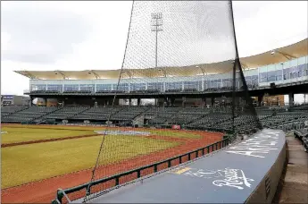  ?? NWA Democrat-Gazette File Photo ?? Arvest Ballpark in Springdale, home of the Northwest Arkansas Naturals, will remain empty this season as Minor League Baseball announced this past week that the 2020 season was canceled due to the covid-19 pandemic.