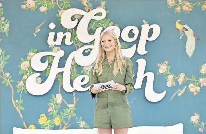  ?? Afp ?? Gwyneth Paltrow en un evento organizado por Goop, su millonario sitio