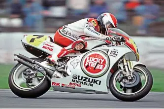  ??  ?? As a fill-in for Magee, Niall had his best ever 500cc year with Suzuki in 1990.
