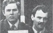  ??  ?? Police constables John Esdaile, left, and Dave McMillan in 1980.