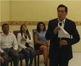  ?? JORGE SÁNCHEZ ?? El aspirante a la candidatur­a al Senado ayer en Pachuca.